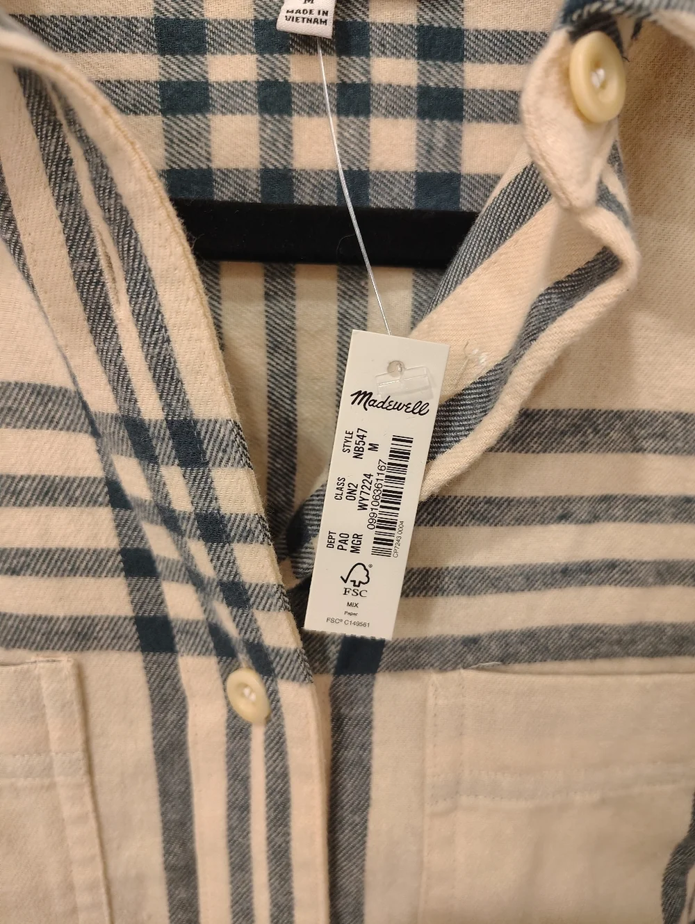 Madewell Oversized Ex-Boyfriend Swing Shirt in Windowpane - Picture 5 of 7